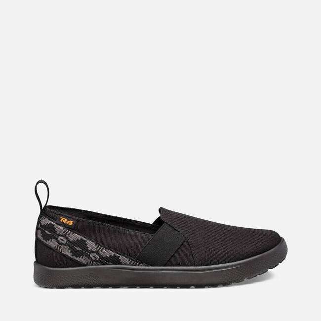 Teva Women's Voya Slip On Shoes 3497-128 Canyon Black Sale UK